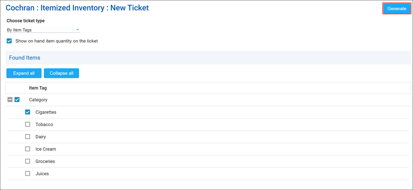 Processing Cycle Count Tickets for Spot Inventory Checks