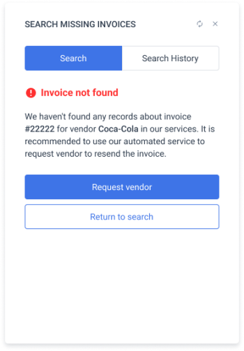 Searching for Missing Invoices