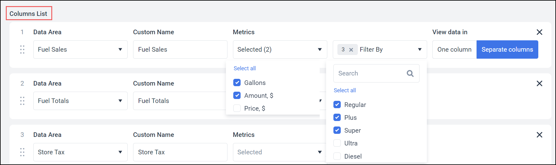 Managing Custom Views