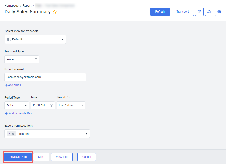 Setting Up the Data Export
