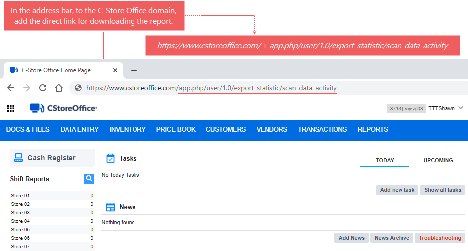 Scan Data Activity Report