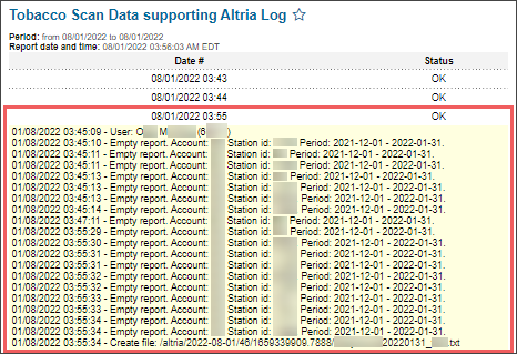 Tobacco Scan Data supporting Altria Log