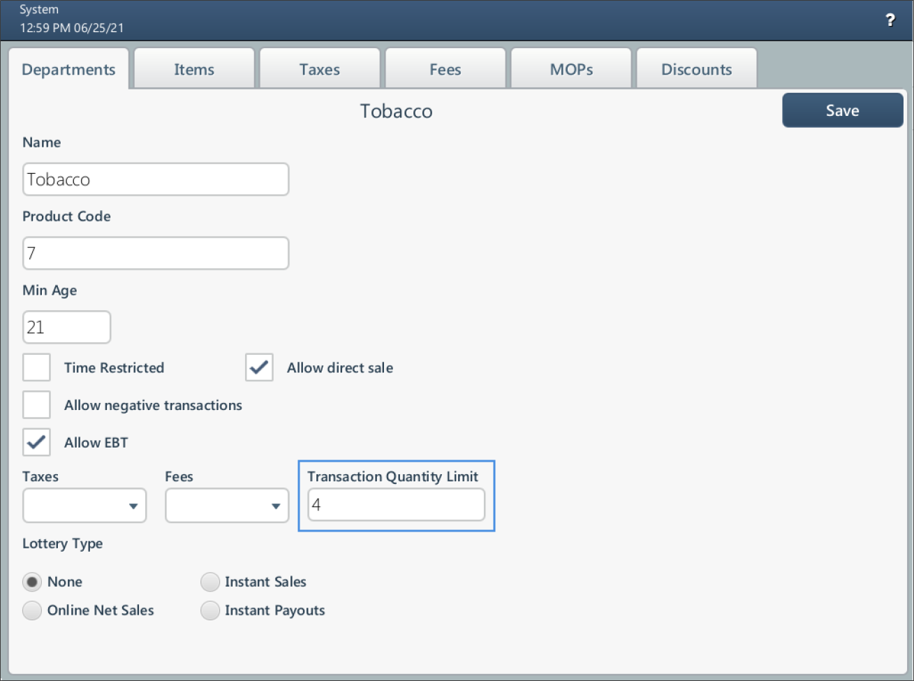 Checking the Transaction Quantity Limit at SmartPOS