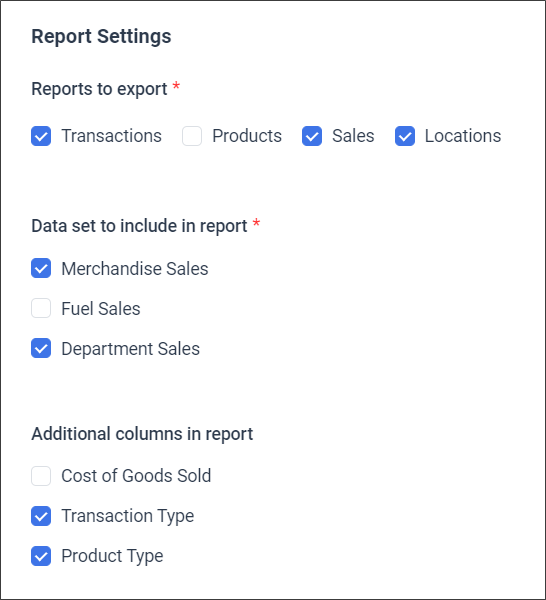 Setting Up the Data Export